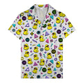 retro rubber ducks & geometric 80s blocks hawaiian shirt