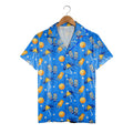 Royal Blue Hibiscus Hawaiian Shirt for Tropical Summer Celebrations