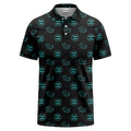 rubber duck & custom logo circle pattern polo shirt for men