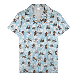 Sasquatch Golfing Among Tropical Florals Hawaiian Shirt For Men