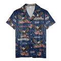 soaring bald eagles american starfield patriotic hawaiian shirt for men