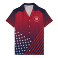stars & stripes diagonal american flag hawaiian shirt for men
