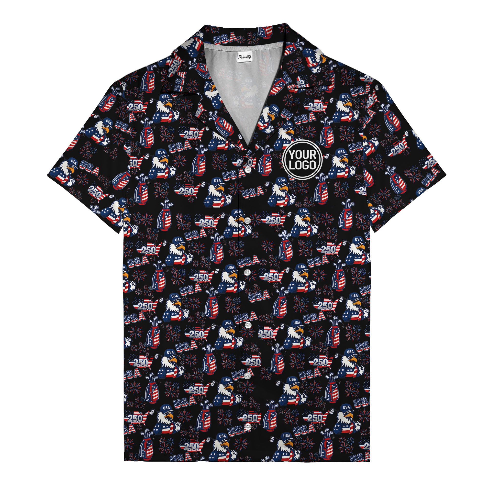 usa bald eagles golf bags fireworks hawaiian shirt for men