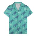watercolor sea turtle repeat hawaiian shirt with custom logo slots