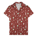 Whimsical Golfers Palm Wave Hawaiian Shirt Aloha Button Down Shirt
