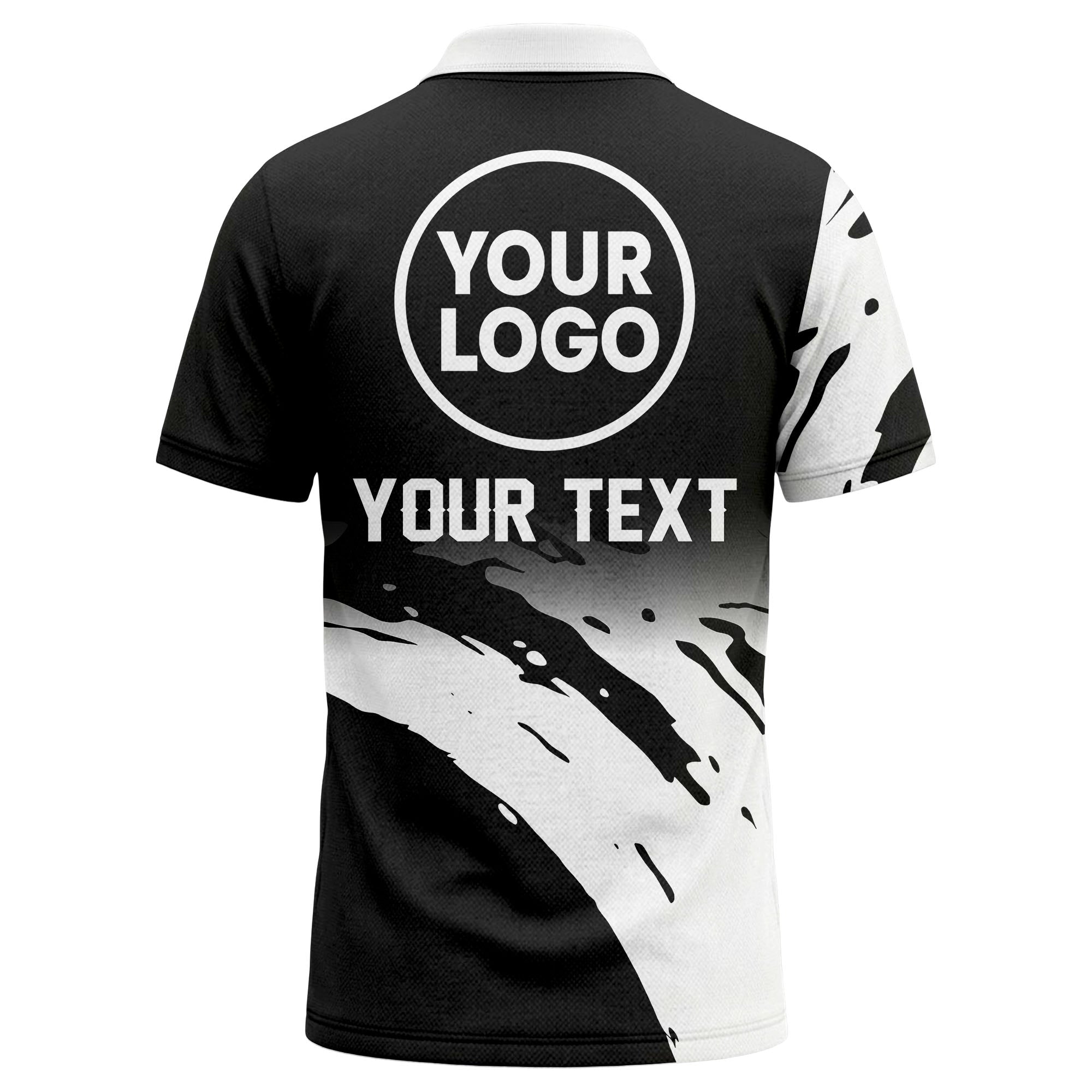 abstract paint splash polo shirt for modern golfers
