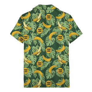 banana bunches & monstera leaves hawaiian shirt for beach vacations