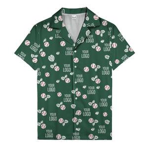 Baseballs Flying Through Tropical Leaves Polo Shirt For Men