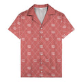 black & white quilted diamond custom logo hawaiian shirt