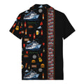 cruise ship grill & refreshments fun cartoon hawaiian shirt for men