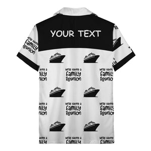 cruise ship silhouettes and family reunion text repeat hawaiian shirt