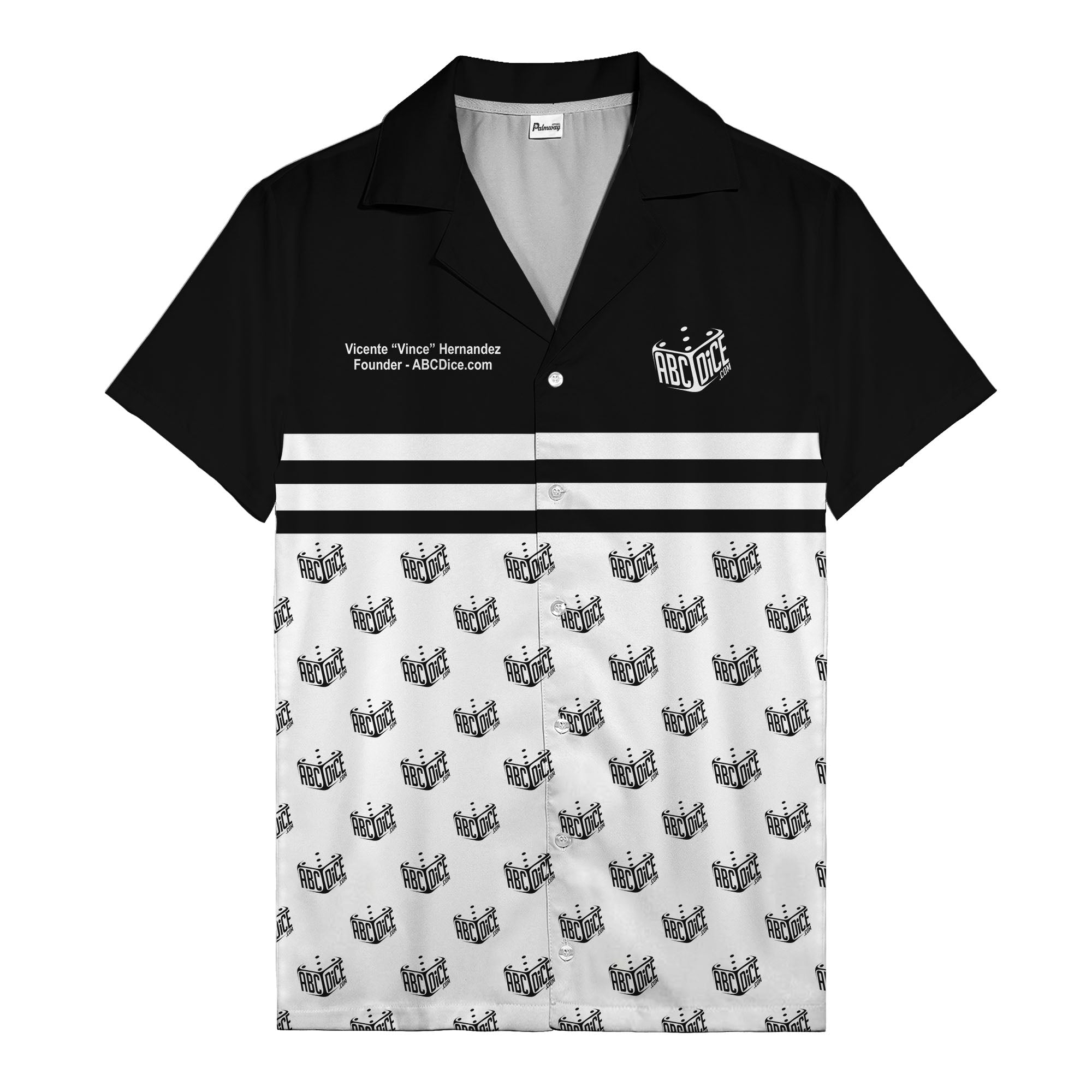ABCDice Custom Multi Color Striped Logo Golf Polo Shirt For Corporate Branding