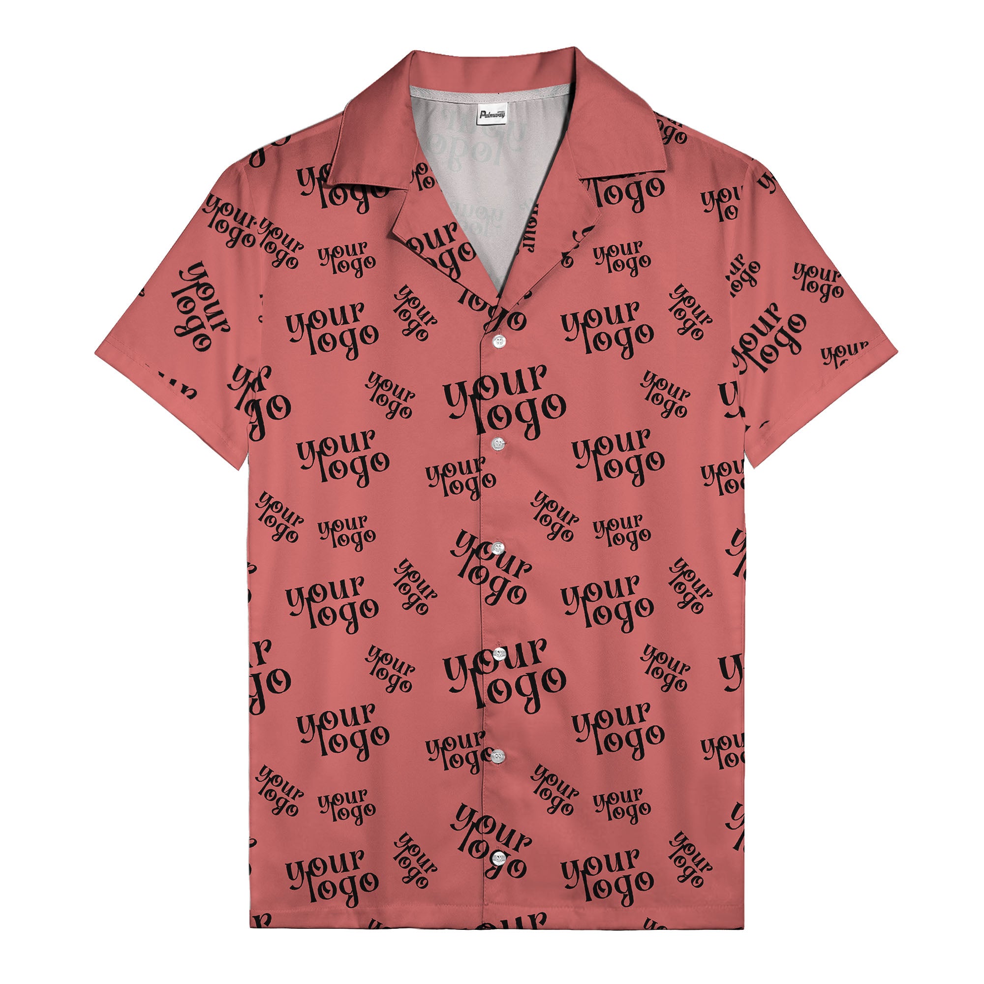 custom logo repeat typography hawaiian shirt for personalized style