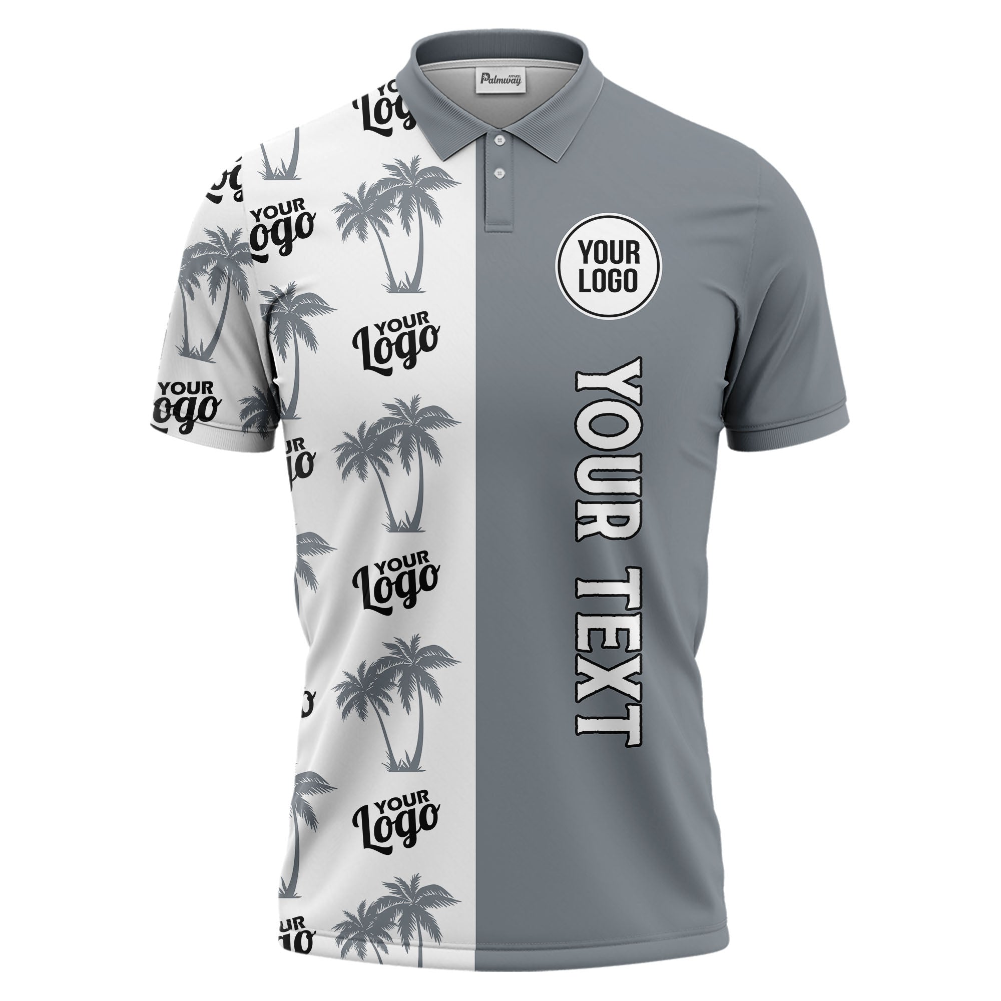 custom multi color tropical palm tree resort wear golf polo for men polo shirt