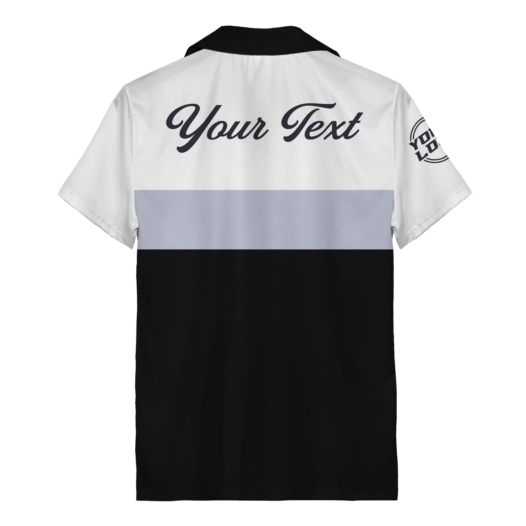 custom team logo & name bowling hawaiian shirt