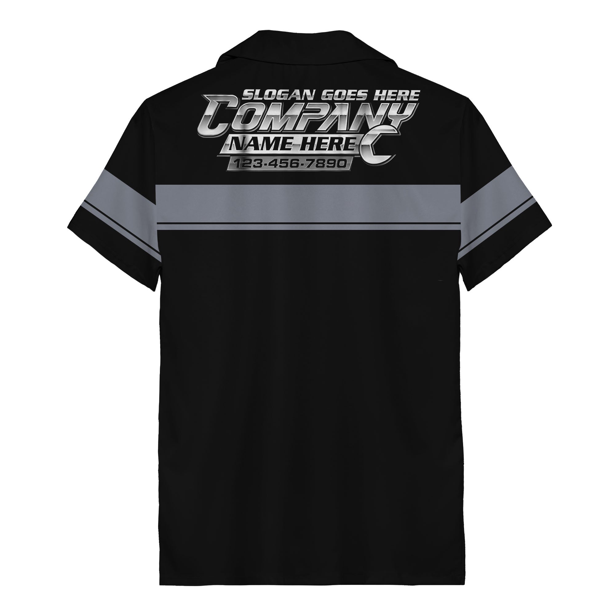customizable department name gray stripe minimalist hawaiian shirt