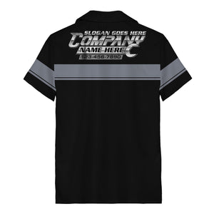 customizable department name gray stripe minimalist hawaiian shirt
