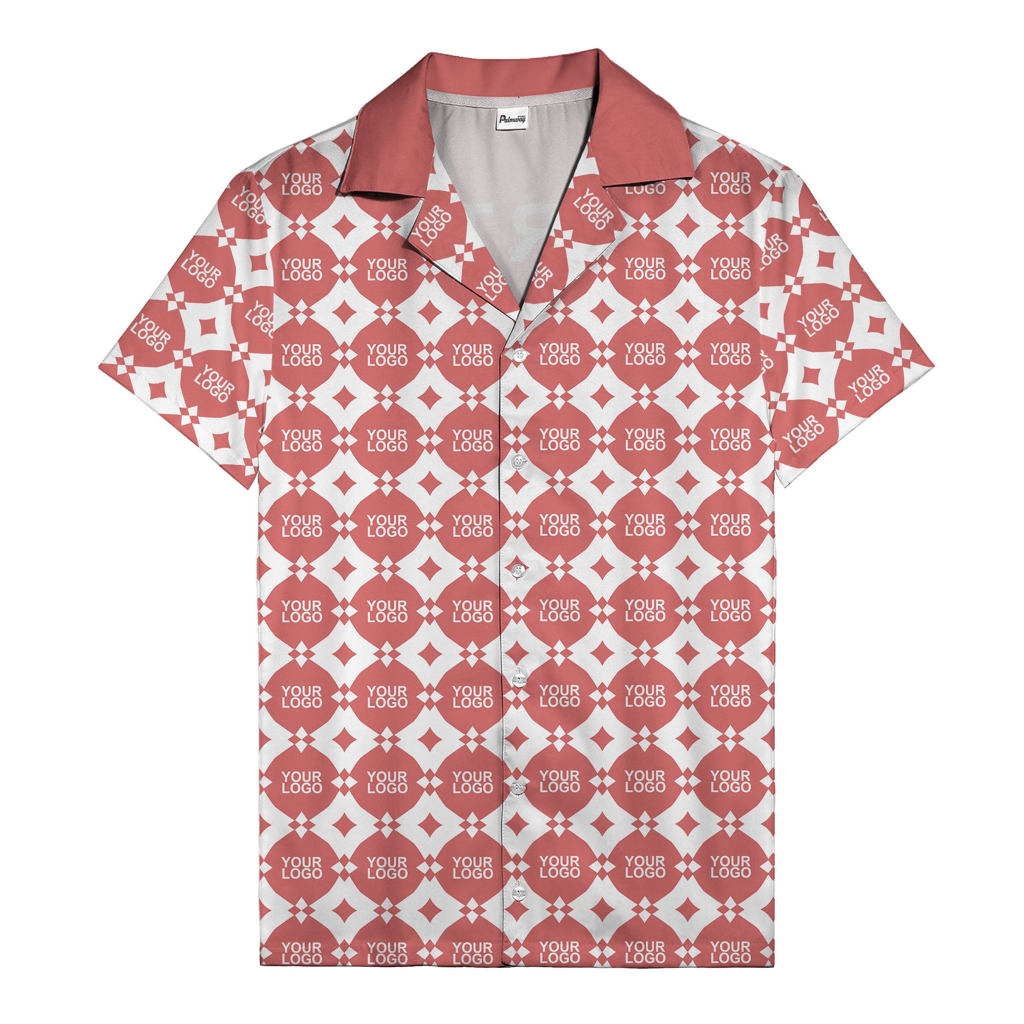 gold mon diamond lattice monogram hawaiian shirt for men