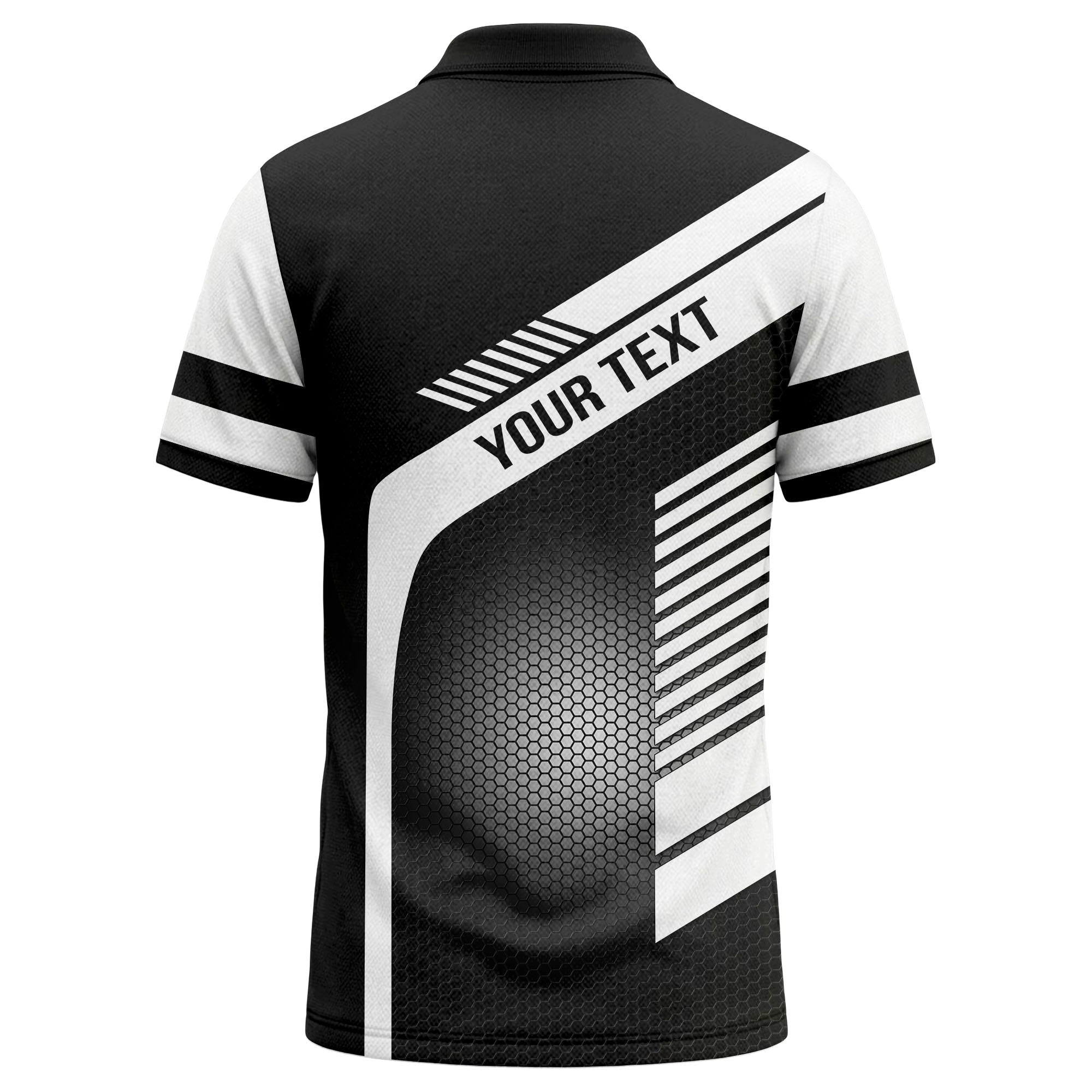 hexagon diagonal stripe geometric custom logo modern polo shirt