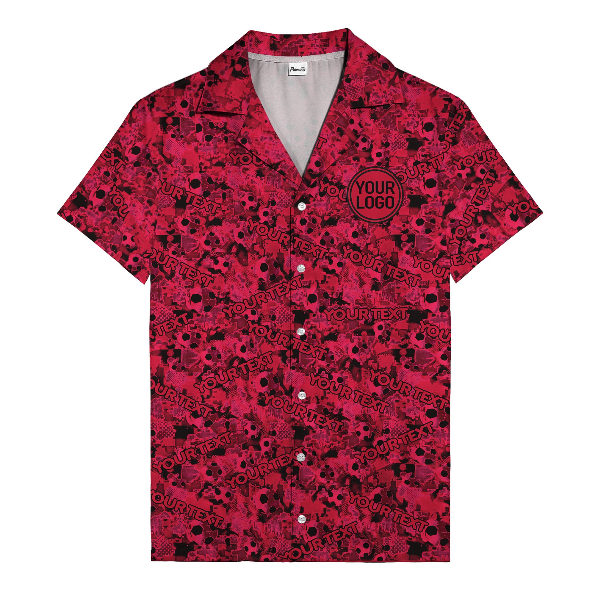 hexagon dot repeating custom text abstract geometric hawaiian shirt
