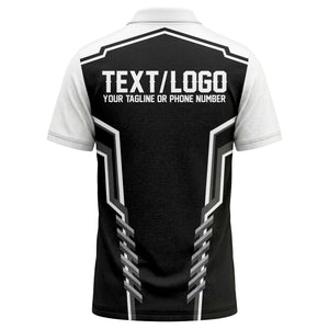 monochrome geometric lines custom name logo polo shirt for departments
