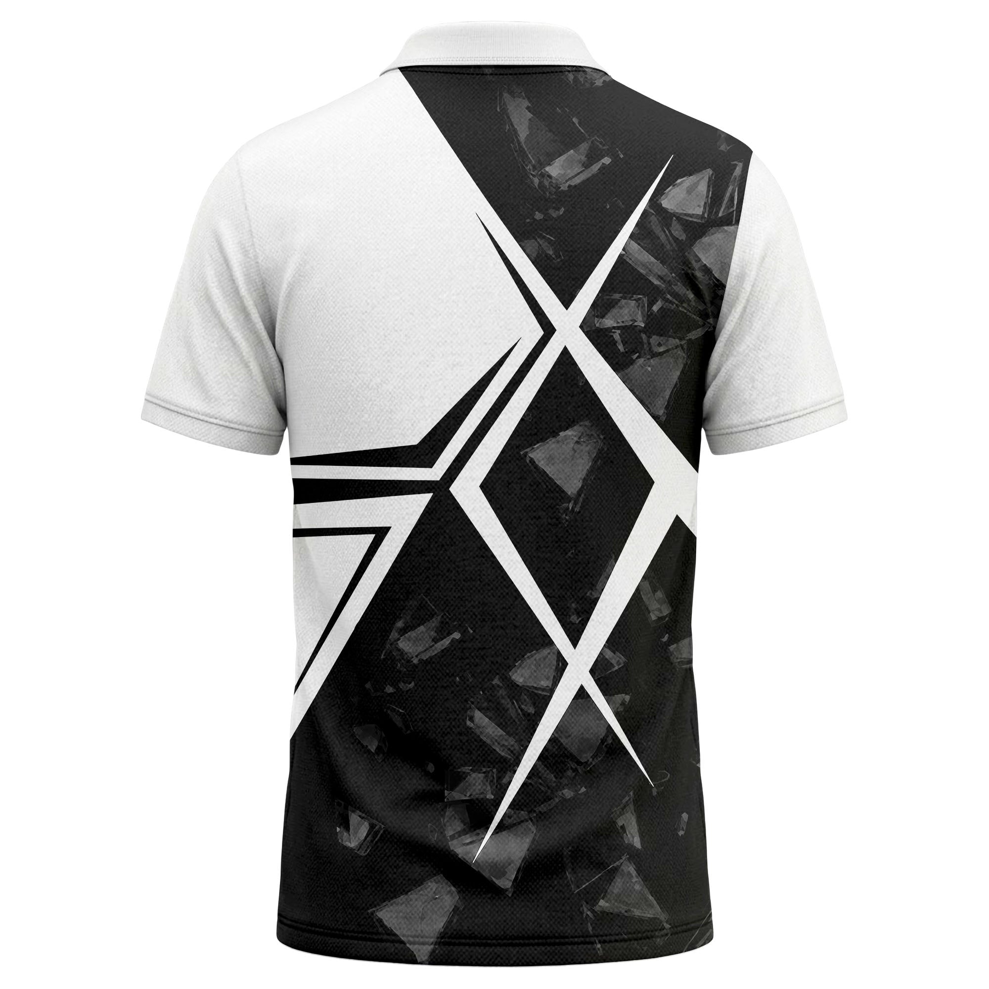 monochrome geometric triangles & abstract shapes modern urban polo shirt