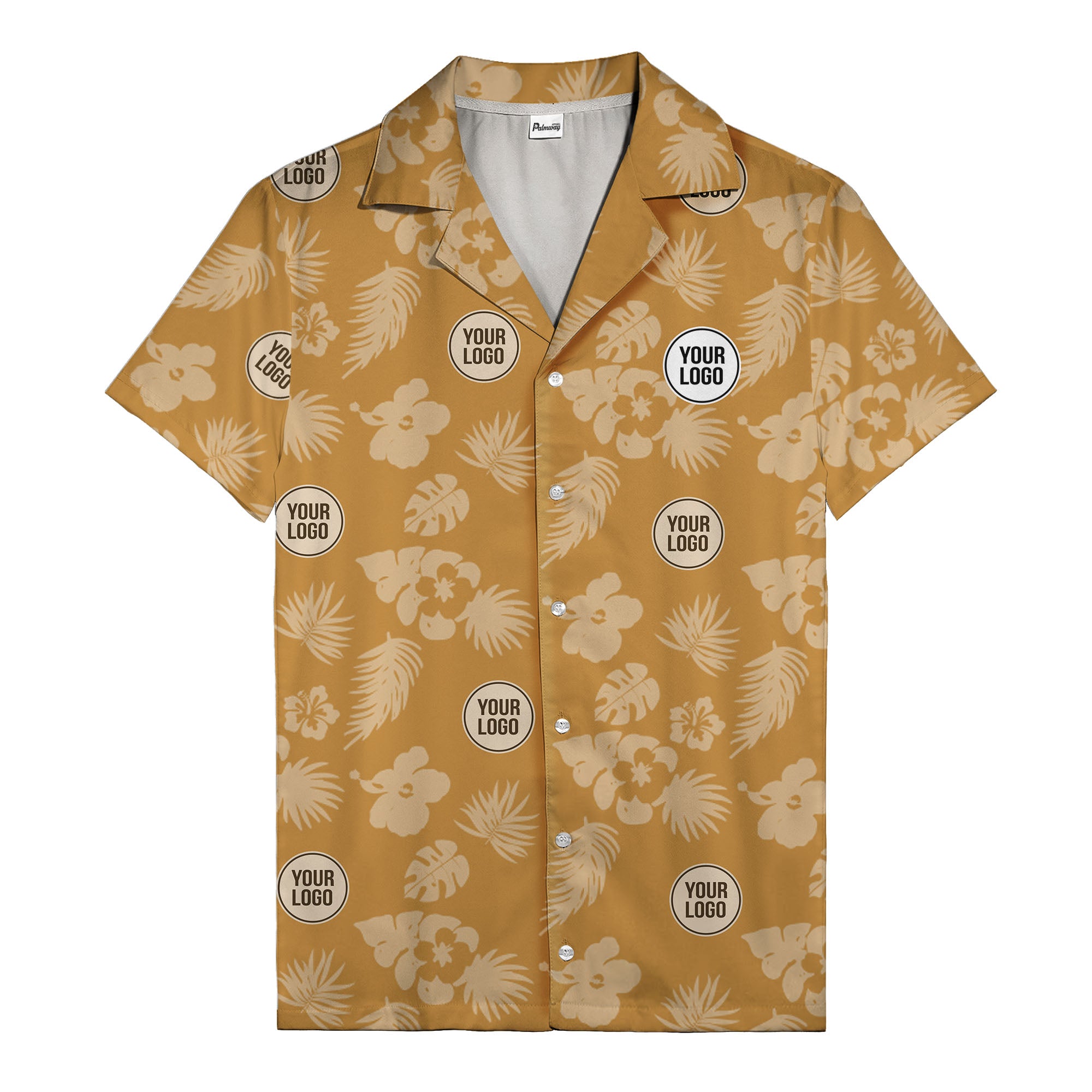 monochrome tropical flowers and leaves hawaiian shirt for men