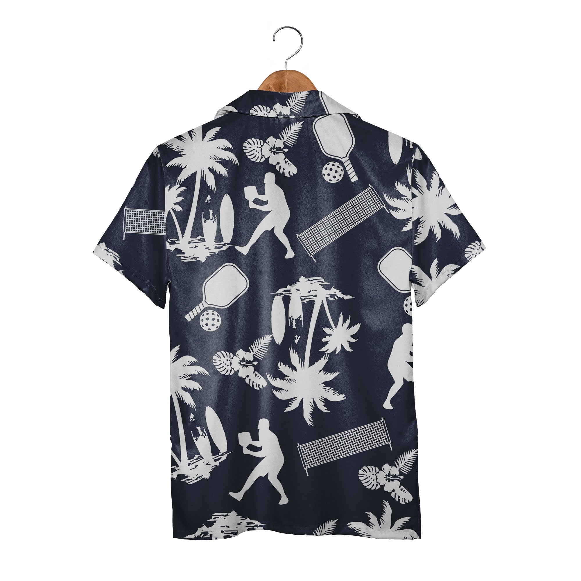 Pickleball Hawaiian Shirt - Surf Tropical Palm Trees Paddles & Beach Vibes