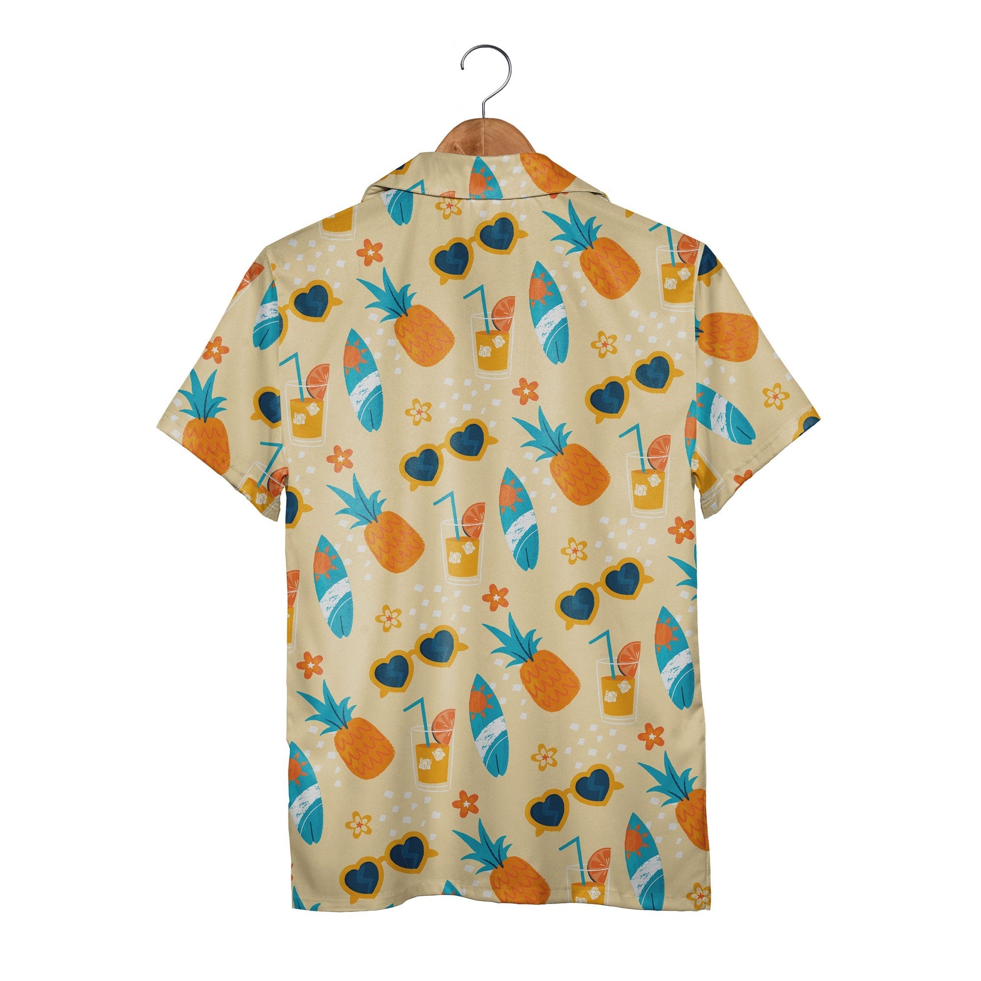 Pineapple Surf Hawaiian Shirt with Retro Texture