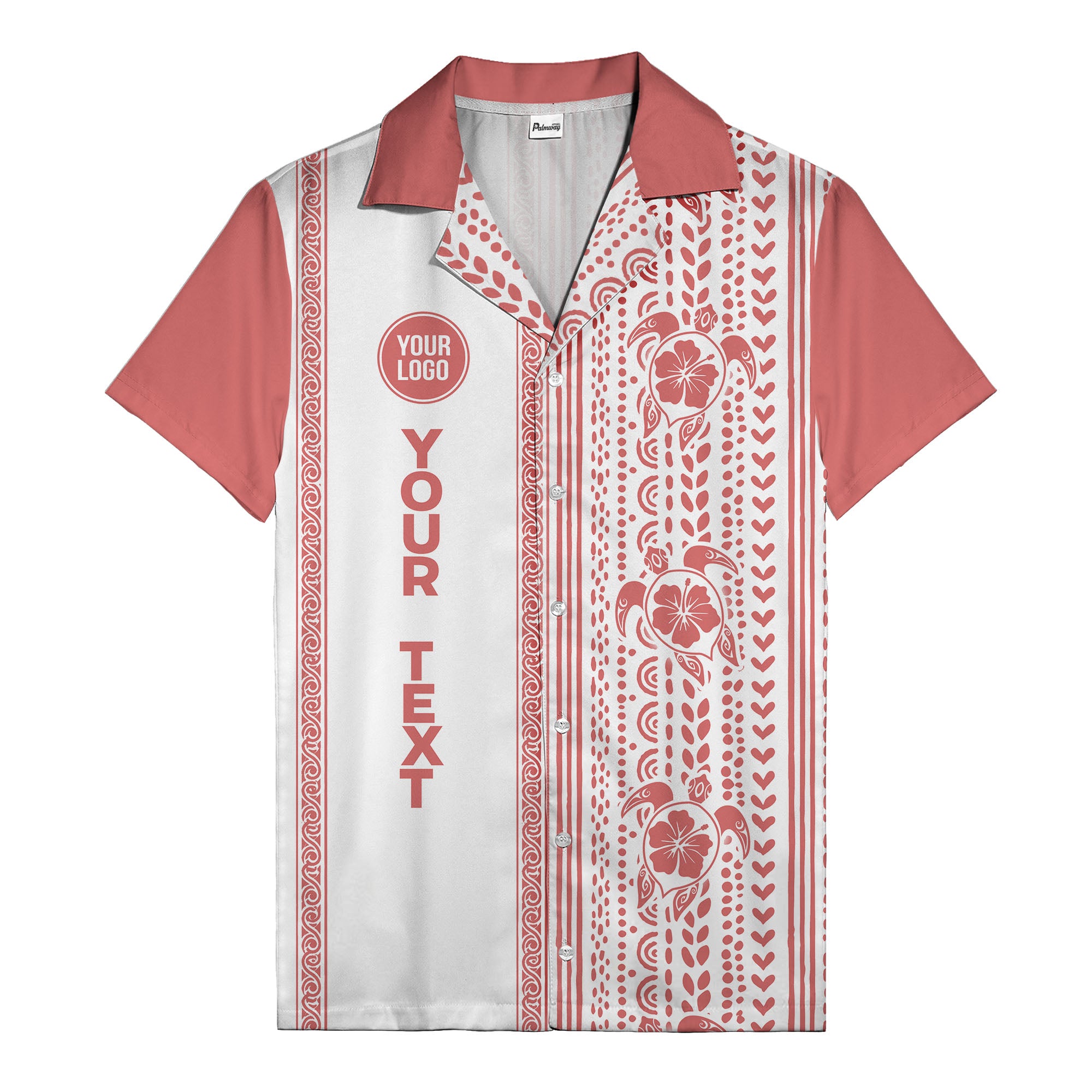 polynesian tribal turtles & hibiscus stripes black white hawaiian shirt