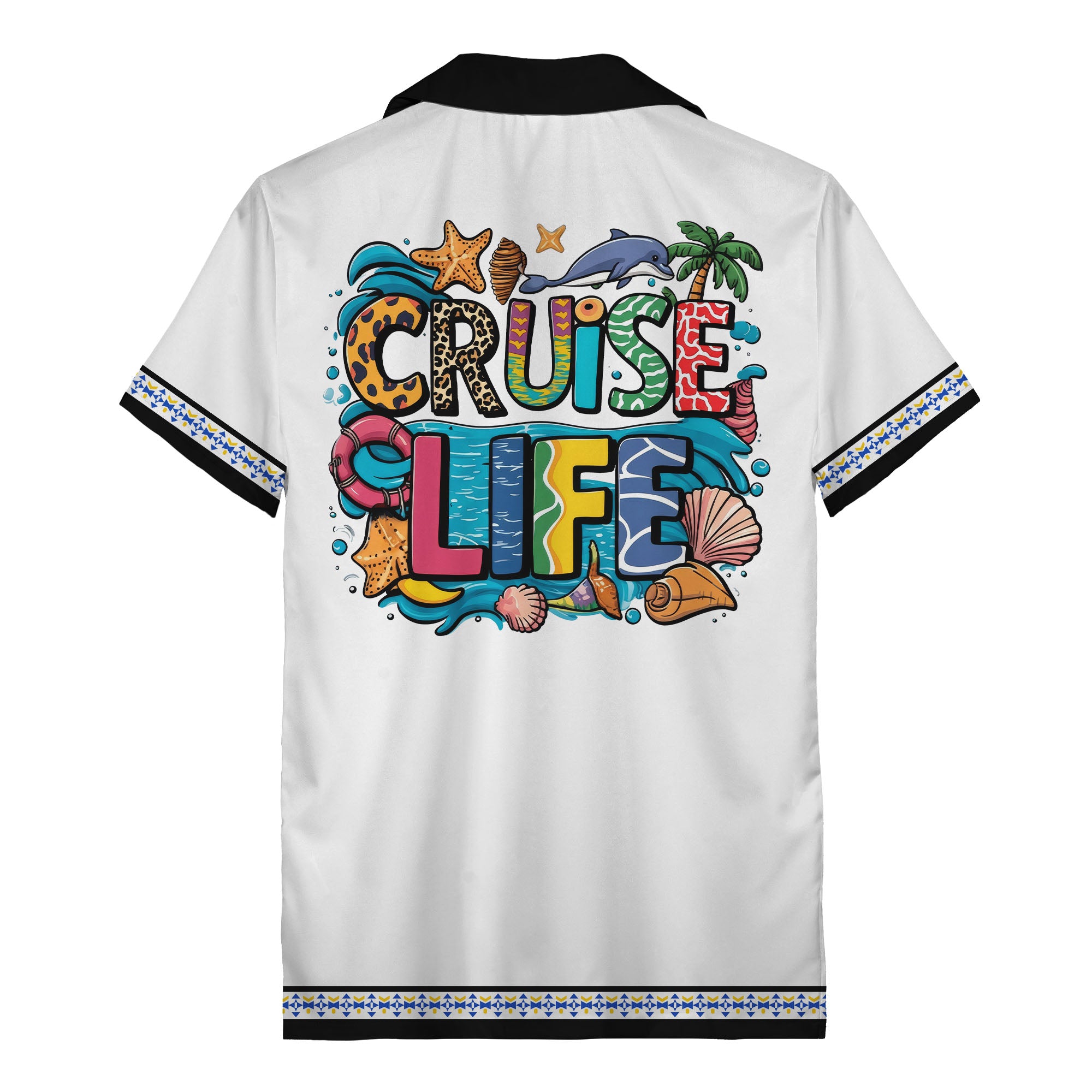 retro bowling diamond geometric personalized hawaiian shirt for men