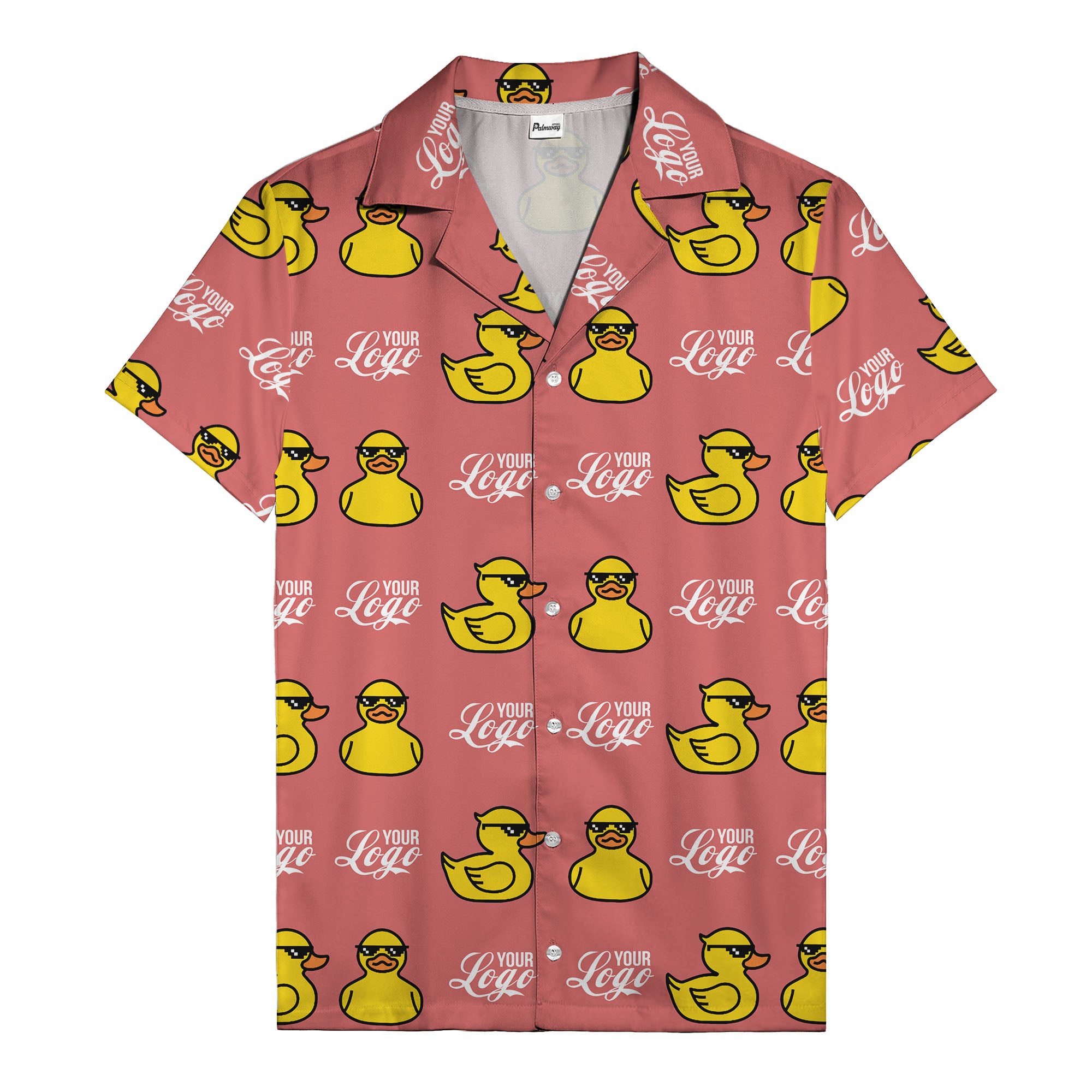 sunglassed rubber ducky parade custom logo hawaiian shirt