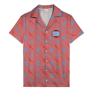 vintage airplane repeat pattern hawaiian shirt for aviation fans