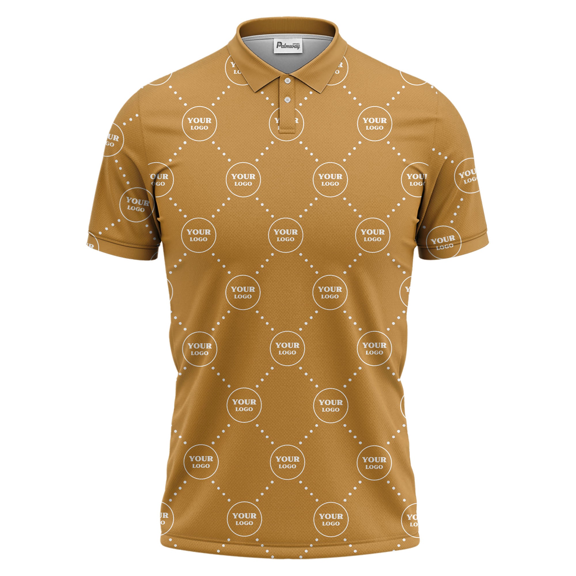white circles custom logo placement polo shirt for corporate professionals
