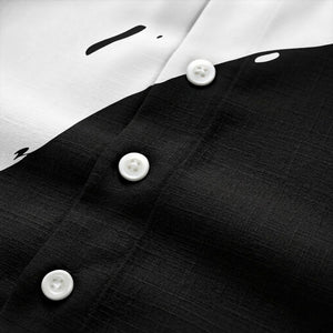 abstract paint splash modern art hawaiian shirt for men