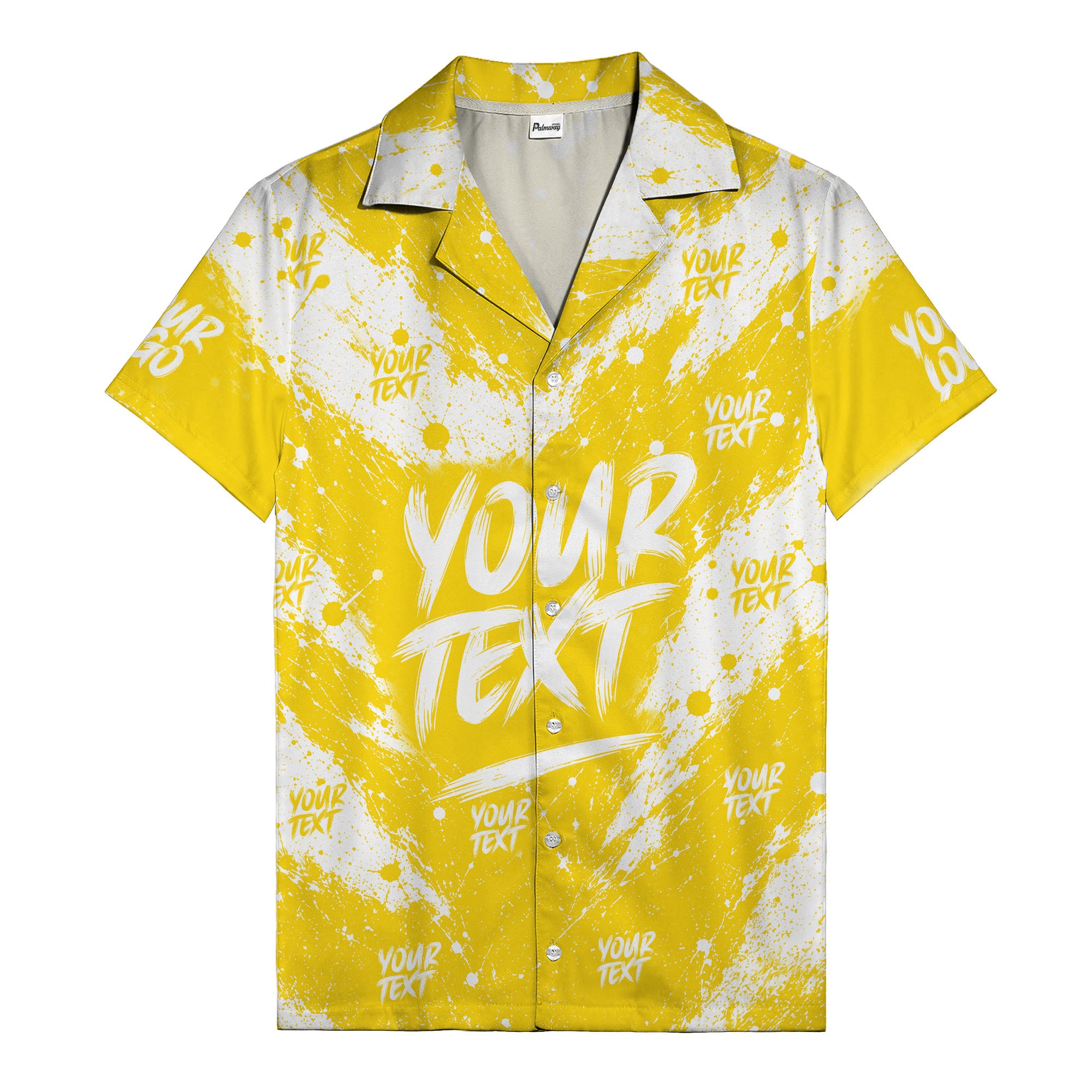 abstract splatter paint custom text hawaiian shirt with your text