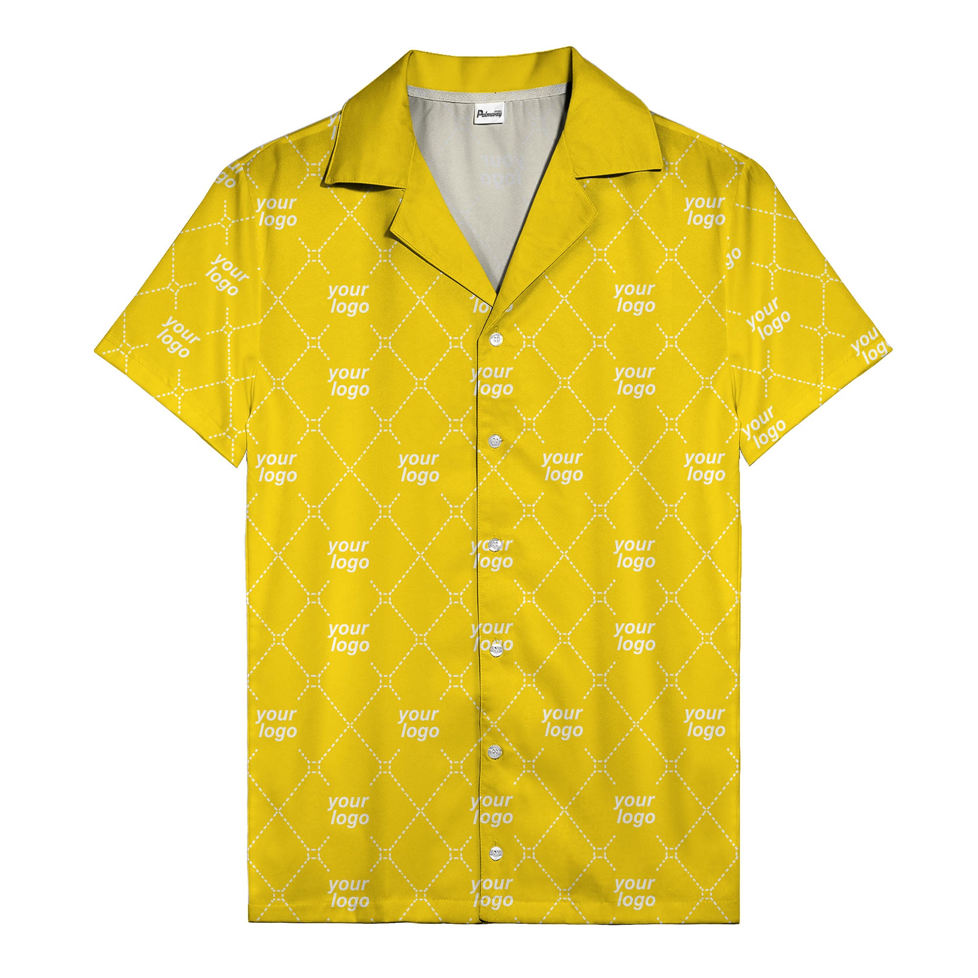 black & white quilted diamond custom logo hawaiian shirt