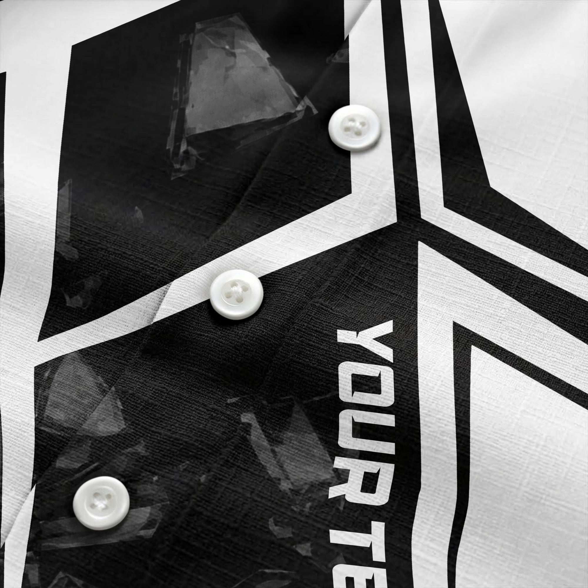 crystal shards & angular lines modern art hawaiian shirt