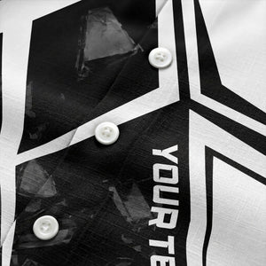 crystal shards & angular lines modern art hawaiian shirt