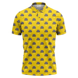 custom logo star polo shirt | custom color all-over graphic print