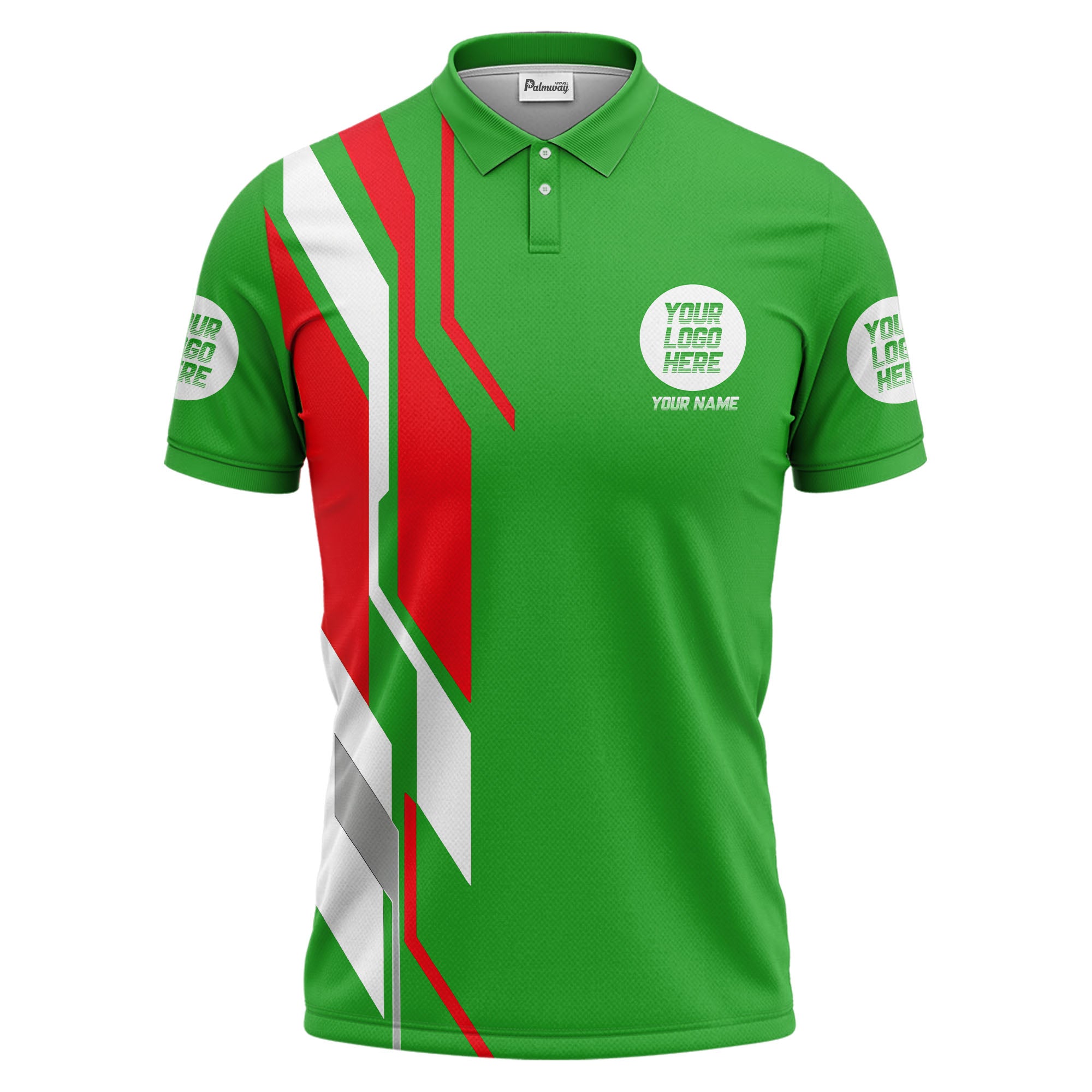 custom multi color geometric abstract modern men's performance polo shirt