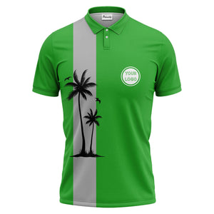 tropical palm tree polo shirt custom polo shirt