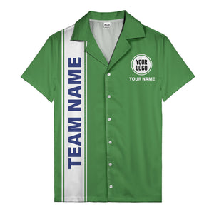 custom team logo striped black hawaiian shirt for spirit days