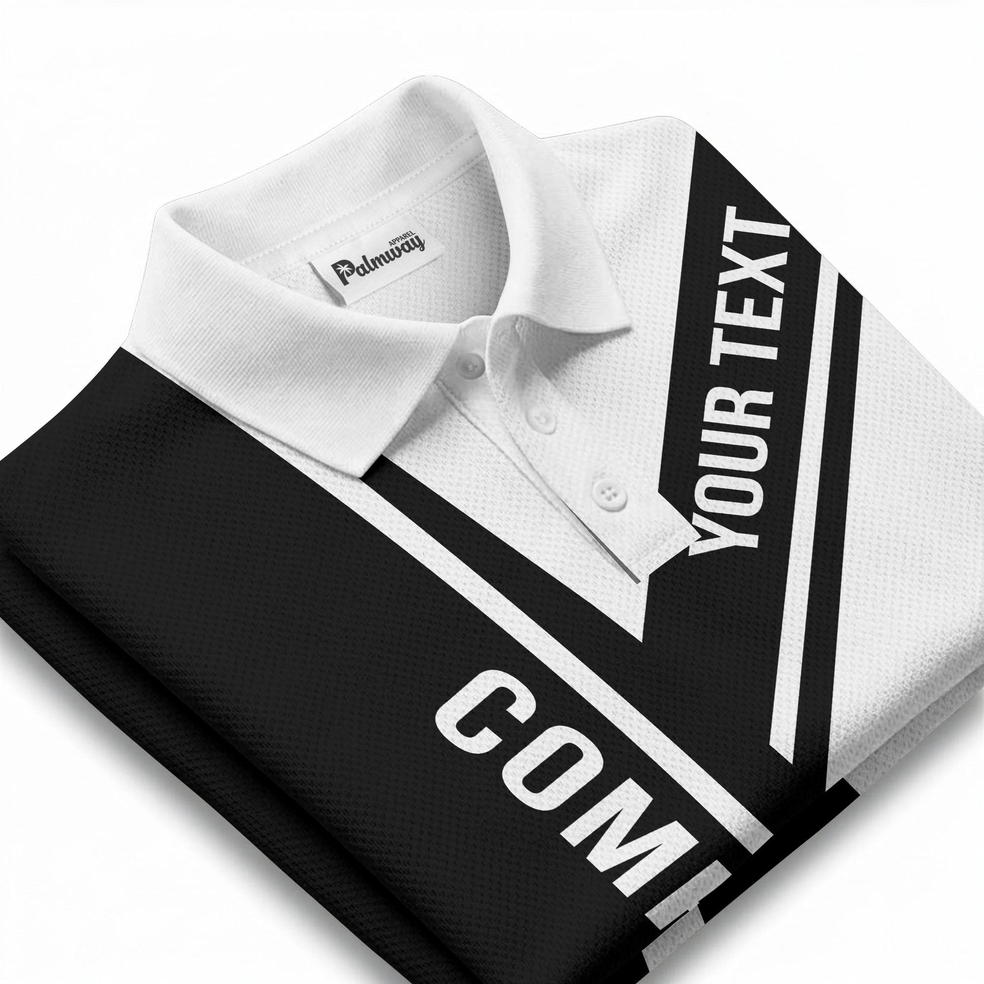 customizable company logo diagonal stripe polo shirt for corporate teams
