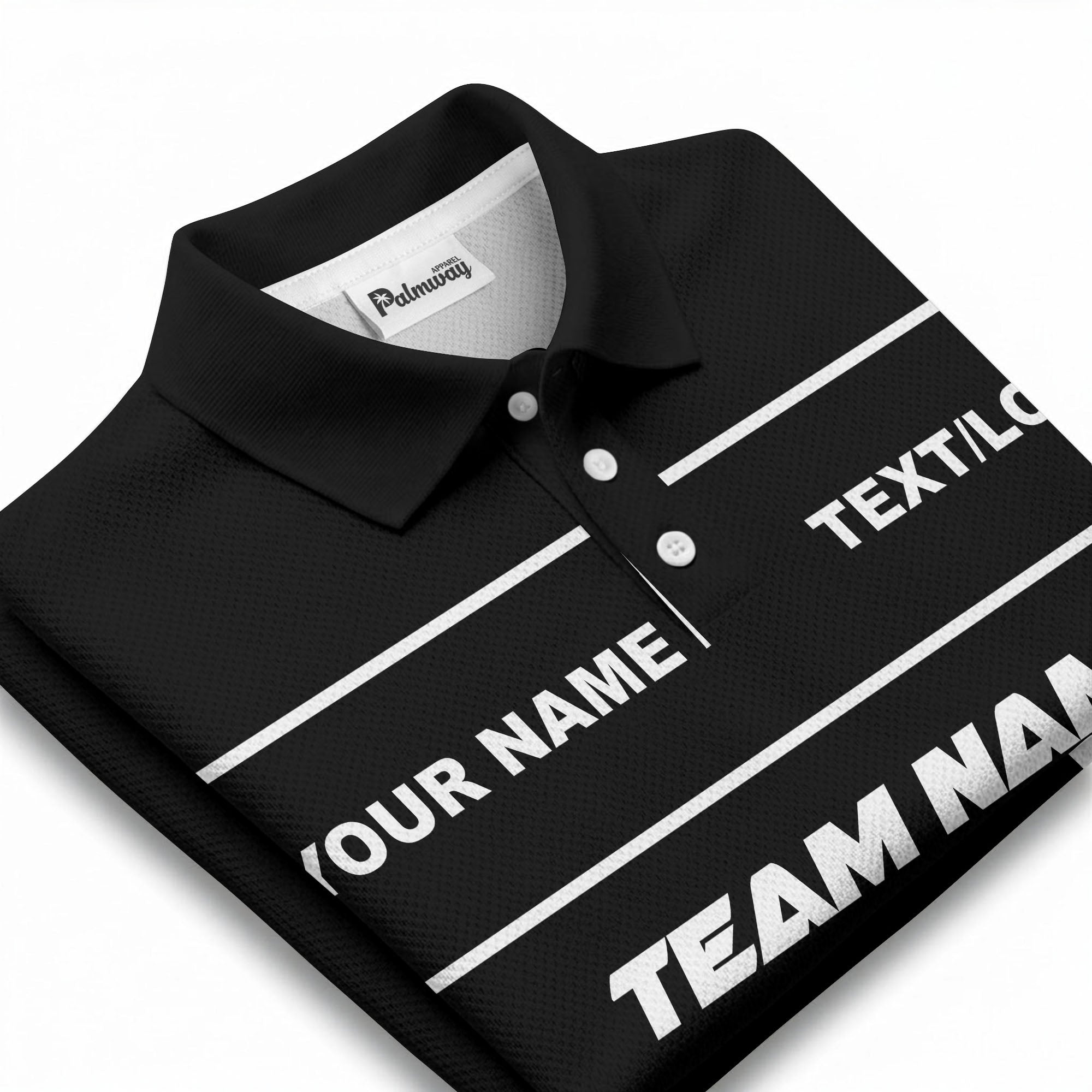 customizable team name chevron stripe polo shirt for men