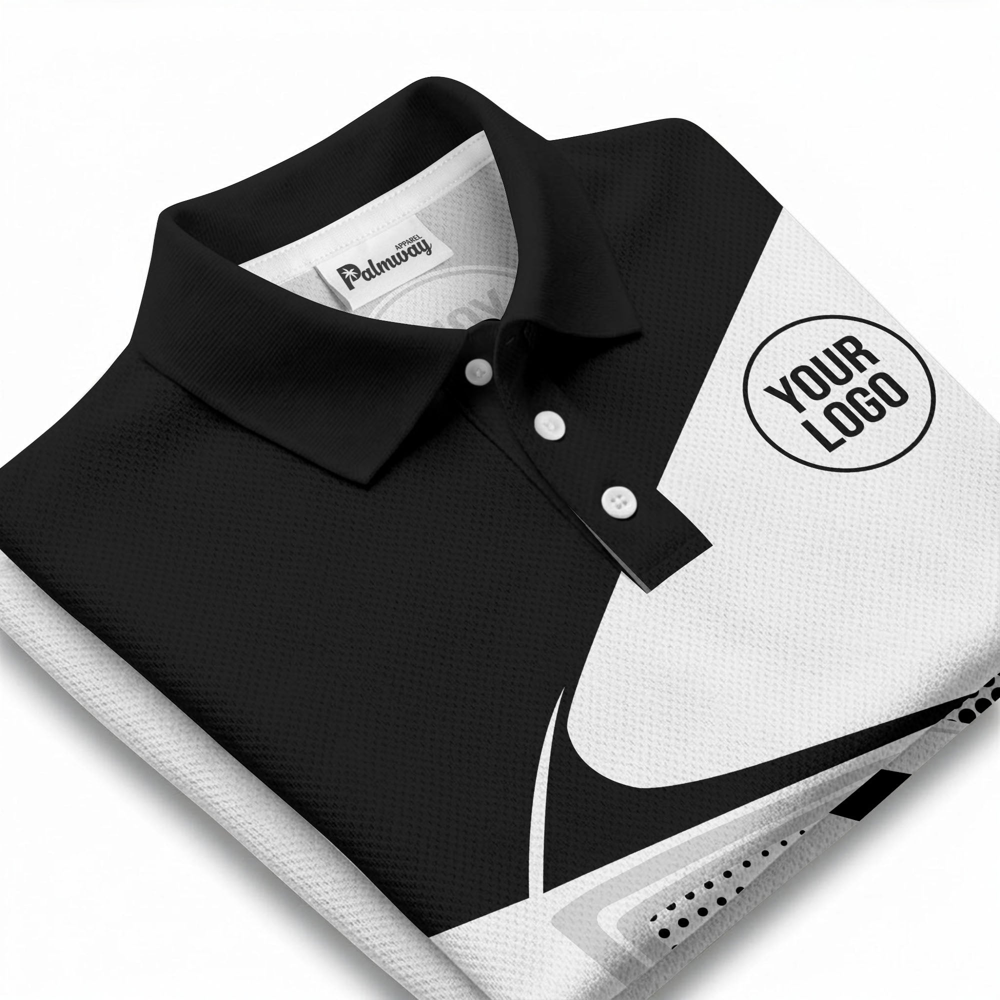 diagonal stripe dot geometric polo shirt for men
