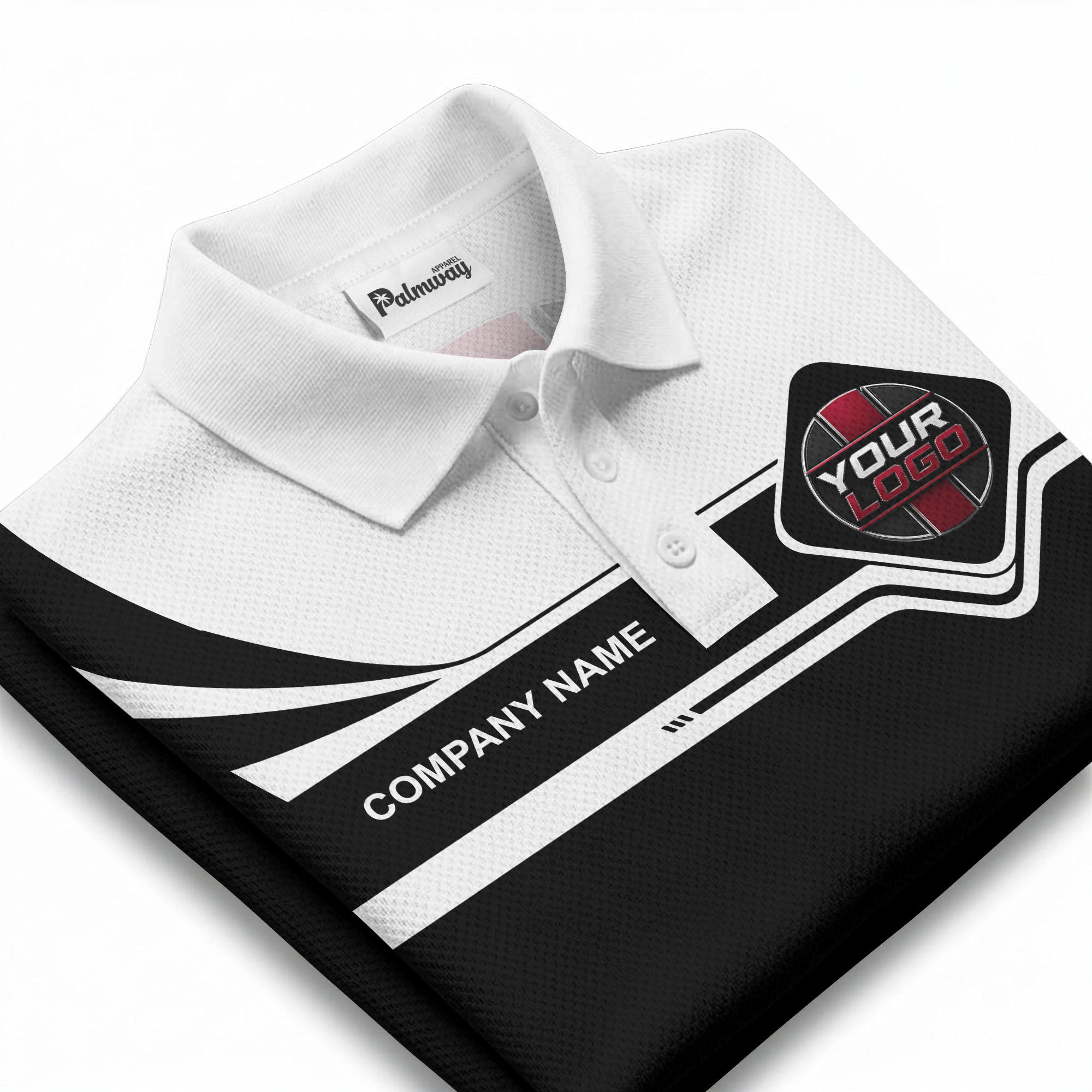 diamond stripe custom logo corporate polo shirt