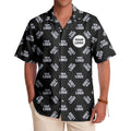 Custom Multi Color Logo Pattern Repeat Hawaiian Shirt For Personalized Brand Style