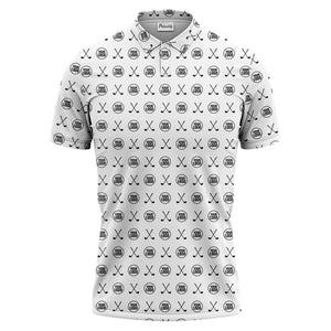 golf club pattern polo shirt for men | sporty custom color all-over print