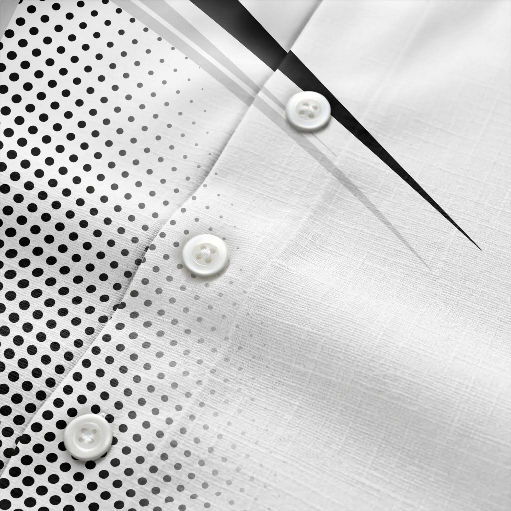 golf club silhouette & dot geometric hawaiian shirt for men